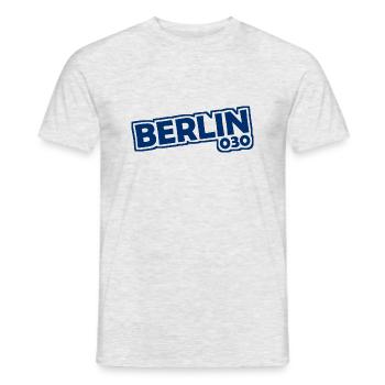 Berlin - 030 - Capital - Germany - Area Code - Men's T-Shirt - heather grey - Front - AI Model Male 178 dark (178cm)