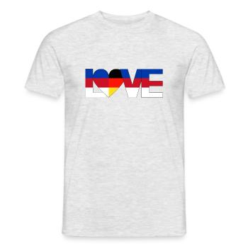 love Sorben Lausitz Oberlausitz Deutschland Heimat - Männer T-Shirt - Grau meliert - Vorne - AI Model Male 178 dark (178cm)