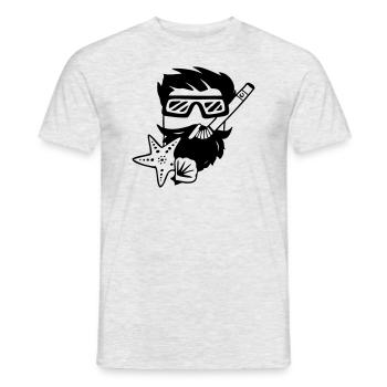 Snorkeler Cube - Men's T-Shirt - heather grey - Front - AI Model Male 178 dark (178cm)