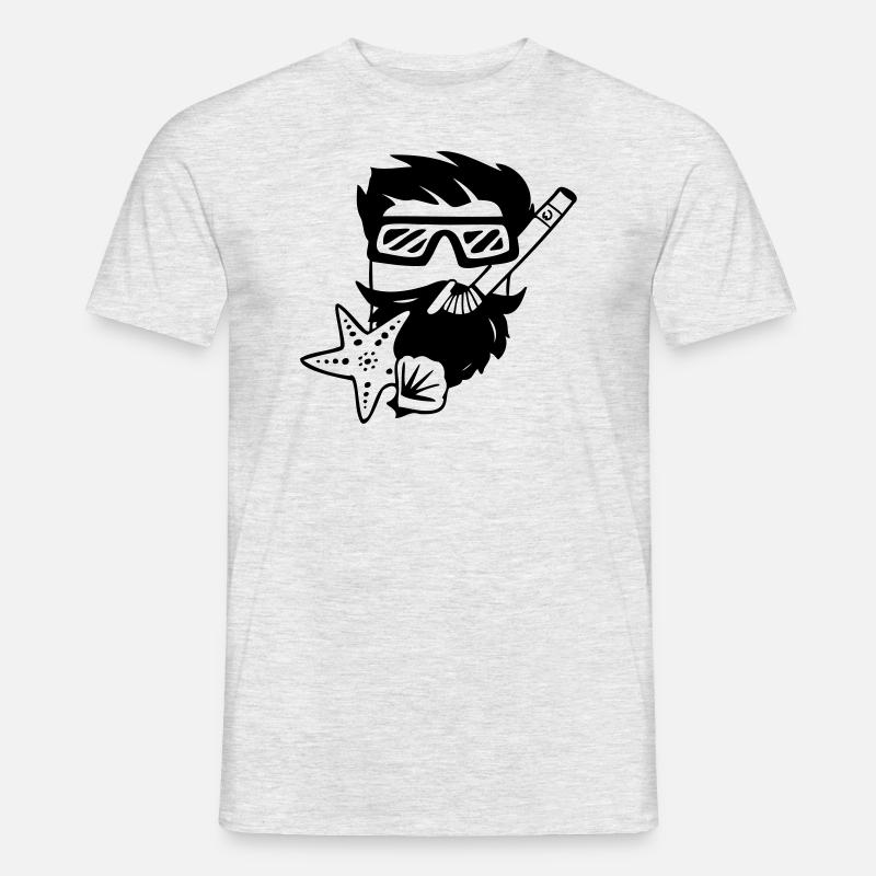 Schnorchler Cube - Männer T-Shirt - Grau meliert