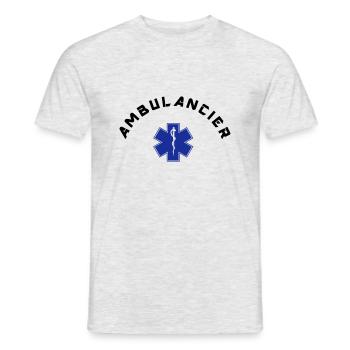 ambulancier logo 4 - Männer T-Shirt - Grau meliert - Vorne - AI Model Male 178 dark (178cm)
