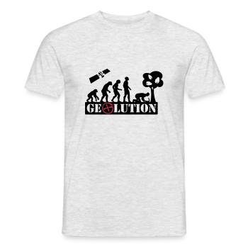 Geolution - 2color - 2O12 - Männer T-Shirt - Grau meliert - Vorne - AI Model Male 178 dark (178cm)
