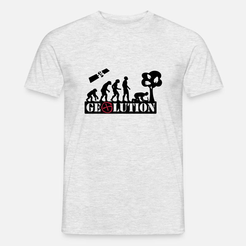 Geolution - 2color - 2O12 - Männer T-Shirt - Grau meliert