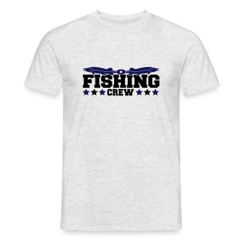 fishing_crew2 - T-shirt homme - gris chiné - Devant - AI Model Male 178 dark (178cm)