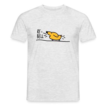 Rebell - Men's T-Shirt - heather grey - Front - AI Model Male 178 dark (178cm)