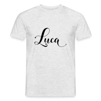 luca - Männer T-Shirt - Grau meliert - Vorne - AI Model Male 178 dark (178cm)