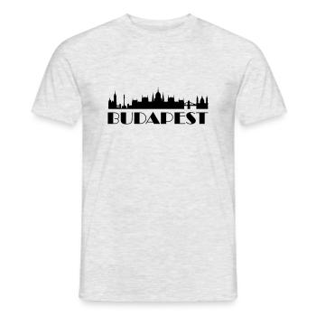 Budapest - Männer T-Shirt - Grau meliert - Vorne - AI Model Male 178 dark (178cm)