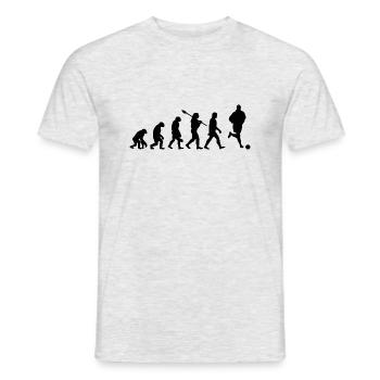 Foot Évolution du Singe Au Footballeur - T-shirt homme - gris chiné - Devant - AI Model Male 178 dark (178cm)