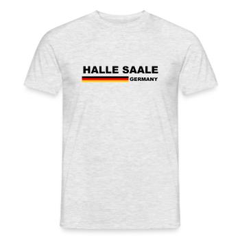 Halle Saale Germany - Männer T-Shirt - Grau meliert - Vorne - AI Model Male 178 dark (178cm)
