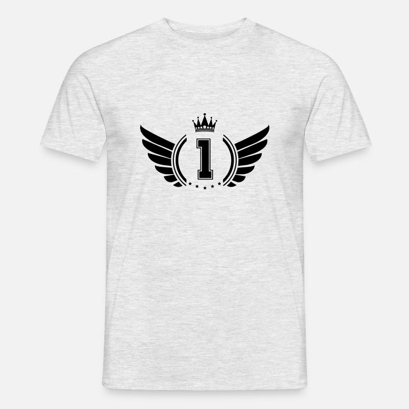 Wappen 1 - Männer T-Shirt - Grau meliert