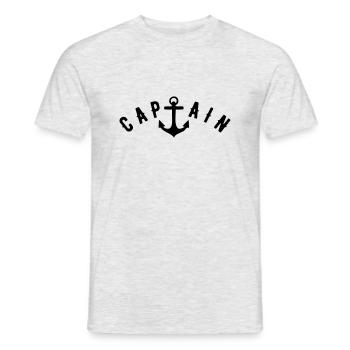 Capitaine Anchor T - T-shirt homme - gris chiné - Devant - AI Model Male 178 dark (178cm)
