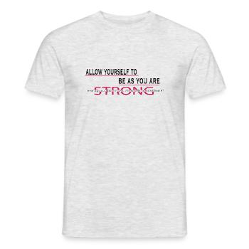 YouAreBeautiful - Männer T-Shirt - Grau meliert - Vorne - AI Model Male 178 dark (178cm)