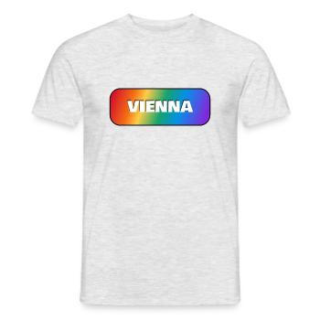 VIENNA PRIDE RAINBOW - Men's T-Shirt - heather grey - Front - AI Model Male 178 dark (178cm)