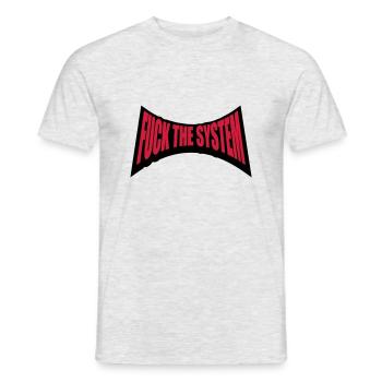 Punk baise le système - T-shirt homme - gris chiné - Devant - AI Model Male 178 dark (178cm)