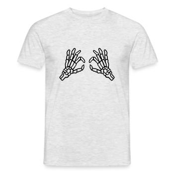 Look through skeleton hole eyes - Men's T-Shirt - heather grey - Front - AI Model Male 178 dark (178cm)
