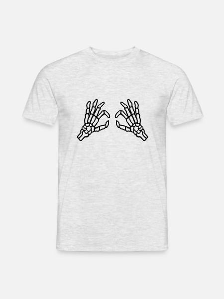 Look through skeleton hole eyes - Men's T-Shirt - heather grey