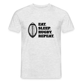 Rugby Gift Rugby Player Rugby Team Rugby Coach - Men's T-Shirt - heather grey - Front - AI Model Male 178 dark (178cm)