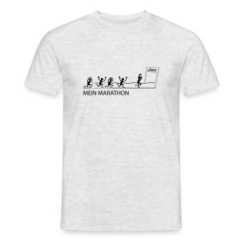 My Marathon - Marathon Design - City #Marathon - Men's T-Shirt - heather grey - Front - AI Model Male 178 dark (178cm)