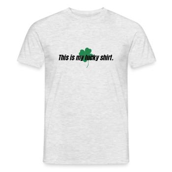 This is my lucky shirt | Lucky T-shirt - Men's T-Shirt - heather grey - Front - AI Model Male 178 dark (178cm)