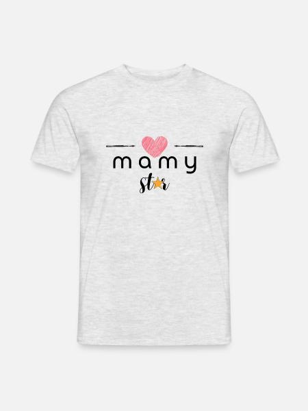 mamy star - Men's T-Shirt - heather grey