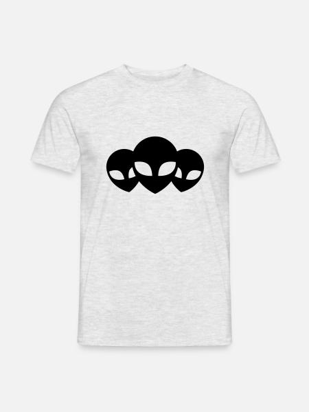 3 Aliens Team Friends - Men's T-Shirt - heather grey