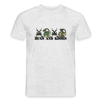 Camo d’armes XOXO - T-shirt homme - gris chiné - Devant - AI Model Male 178 dark (178cm)