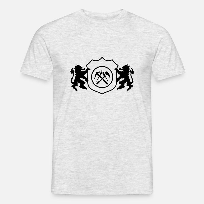 dachdecker wappen 1 - Männer T-Shirt - Grau meliert