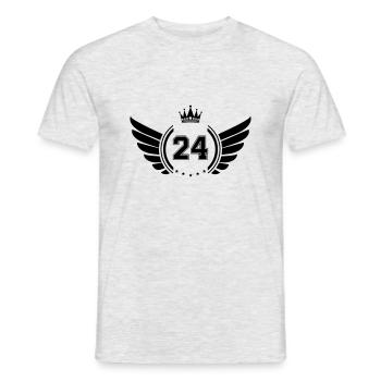 wappen 24 - Männer T-Shirt - Grau meliert - Vorne - AI Model Male 178 dark (178cm)