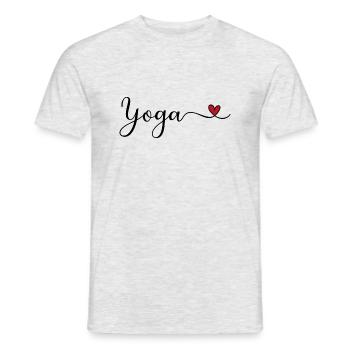 Yoga - T-shirt homme - gris chiné - Devant - AI Model Male 178 dark (178cm)