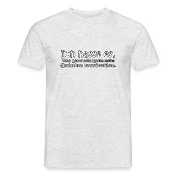 Gedanken - Männer T-Shirt - Grau meliert - Vorne - AI Model Male 178 dark (178cm)