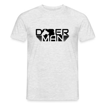 doberrman - T-shirt homme - gris chiné - Devant - AI Model Male 178 dark (178cm)