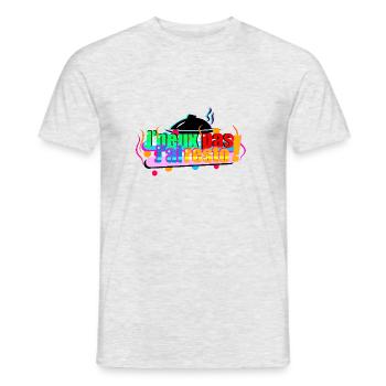 J'peux pas j'ai resto ! - T-shirt homme - gris chiné - Devant - AI Model Male 178 dark (178cm)