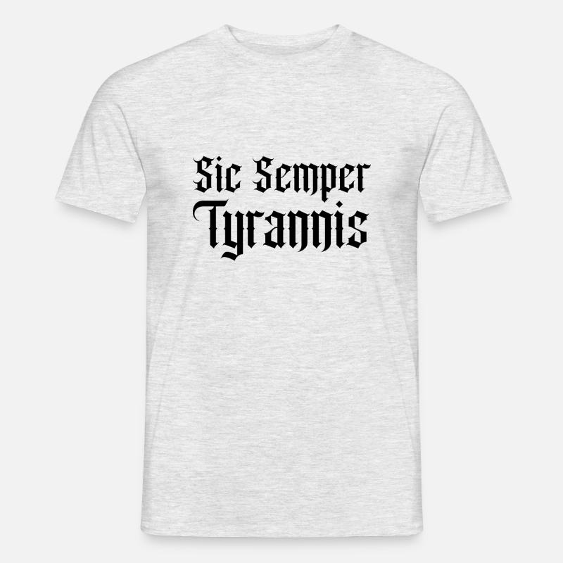 Sic semper Tyrannis - Männer T-Shirt - Grau meliert