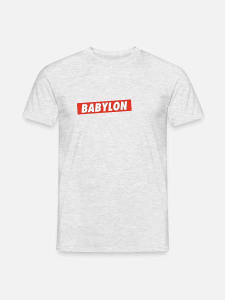 Babylon Down Rasta Reggae Rastafari One Love Roots - T-shirt homme - gris chiné