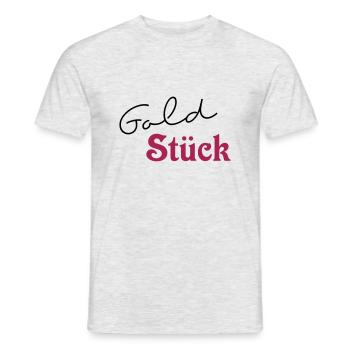 Gold Stück - Männer T-Shirt - Grau meliert - Vorne - AI Model Male 178 dark (178cm)