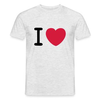 I love Original - Männer T-Shirt - Grau meliert - Vorne - AI Model Male 178 dark (178cm)