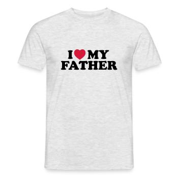 I love my father - Men's T-Shirt - heather grey - Front - AI Model Male 178 dark (178cm)