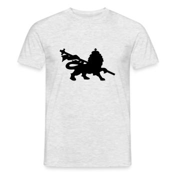 lion rasta dub music king fun symbol - T-shirt homme - gris chiné - Devant - AI Model Male 178 dark (178cm)