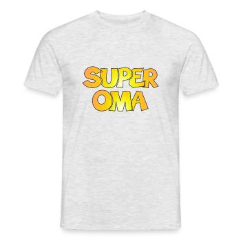 Super Oma Grossmutter Baby - Männer T-Shirt - Grau meliert - Vorne - AI Model Male 178 dark (178cm)