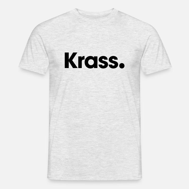 Krass, Meme, Designfarbe editierbar. - Männer T-Shirt - Grau meliert