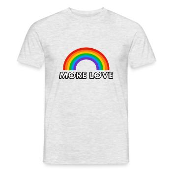 Regenbogen Mehr Liebe - Männer T-Shirt - Grau meliert - Vorne - AI Model Male 178 dark (178cm)