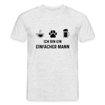 Ich bin ein Einfacher Mann 2 - - Männer T-Shirt - Grau meliert - Vorne - AI Model Male 178 dark (178cm)