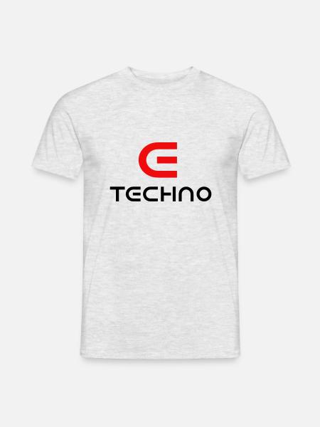 techno - technofans und mehr - Männer T-Shirt - Grau meliert