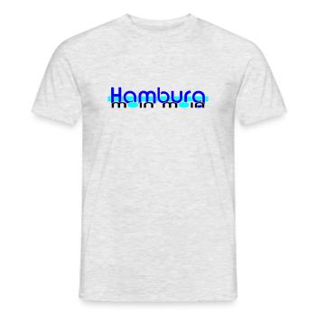 Hamburg Moin Moin blueblue - Männer T-Shirt - Grau meliert - Vorne - AI Model Male 178 dark (178cm)