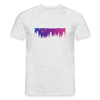 Forêt, Nature, Paysage, Arbres - T-shirt homme - gris chiné - Devant - AI Model Male 178 dark (178cm)