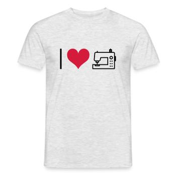 Sewing machine - Men's T-Shirt - heather grey - Front - AI Model Male 178 dark (178cm)