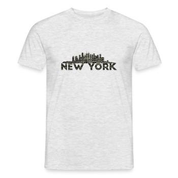 New York - Männer T-Shirt - Grau meliert - Vorne - AI Model Male 178 dark (178cm)