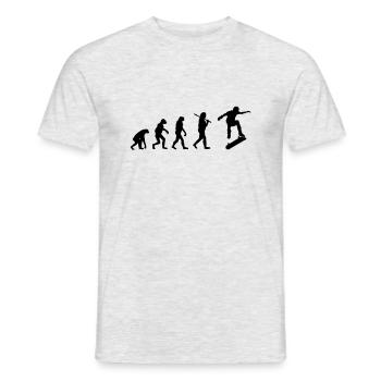 Evolution skate - Männer T-Shirt - Grau meliert - Vorne - AI Model Male 178 dark (178cm)