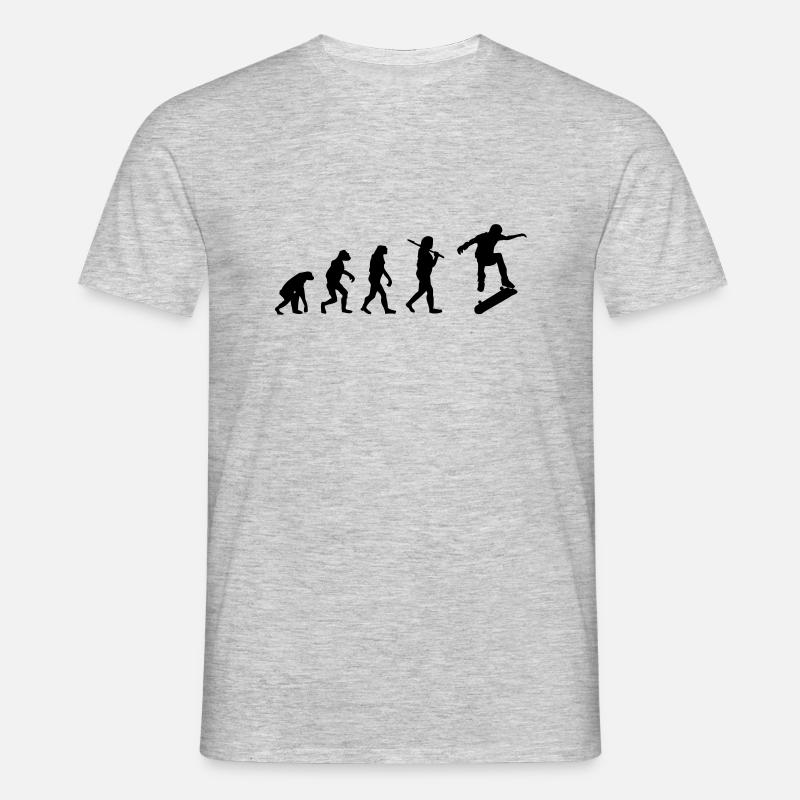 Evolution skate - Männer T-Shirt - Grau meliert