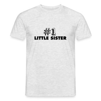 number one little sister - Men's T-Shirt - heather grey - Front - AI Model Male 178 dark (178cm)